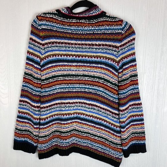 Loft‎ Sweater Medium multicolor stripe - Picture 6 of 6